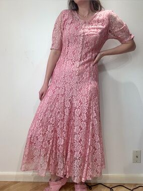 Vintage Pink Lacey Fairy Dress
